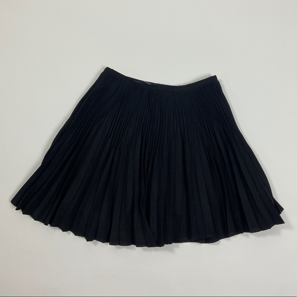 Pleated Black French Connection Mini Skirt